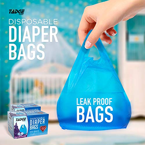 Tadge Goods Baby Disposable Diaper Bags Scented with Lavender Odor