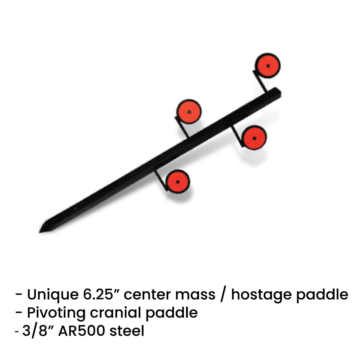 BIRCHWOOD CASEY World of Targets Shooting Sports Competition 4 Steel 3.5" Target Paddles Rimfire Dueling Tree