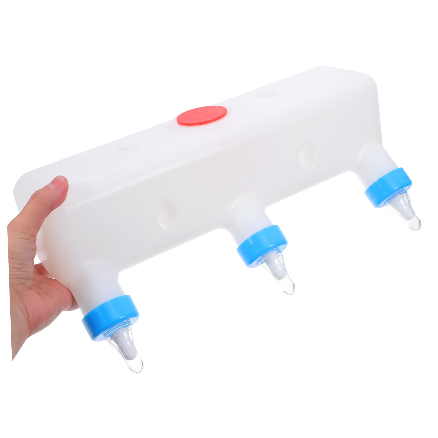 TOYANDONA 2 Pièces Distributeur de Lait Multifonctionnel pour Animaux Nourrisseur à Mamelles Multiples pour Agneaux Porcelets et Chèvres Équipement de Ferme Pratique et Durable