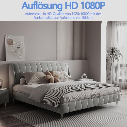 Mini-Surveillance-Kamera im kleinen Format - Innen- und Außenüberwachungskamera - High Definition (HD) 1080p - ohne WLAN - kompatibel mit 512 GB - Bewegungserkennung - Nachtsicht - Gravitationssensor
