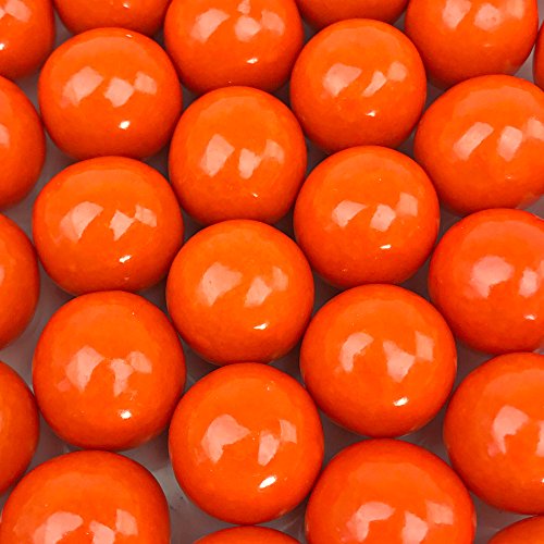 Orange Gumballs - 2 Pound Bags - Large - One Inch in Diameter - About 120 Gumballs Per Bag - Free 