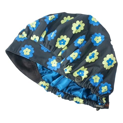 Image of ABAMERICA Bouffant Caps with Button and Sweatband, Adjustable Scrub Caps for Women Men, One Size Multi Color