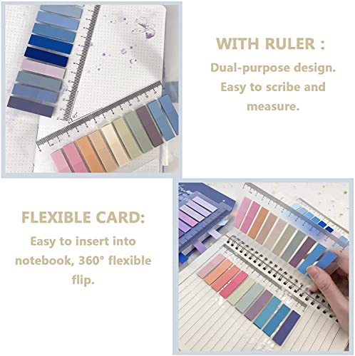 Image of Sticky Tabs Sticky Index Tabs for Annotating Books Page Markers Transparent Sticky Notes Colorful Morandi Sticky Book Tabs (4 Packs | 800 Pcs)
