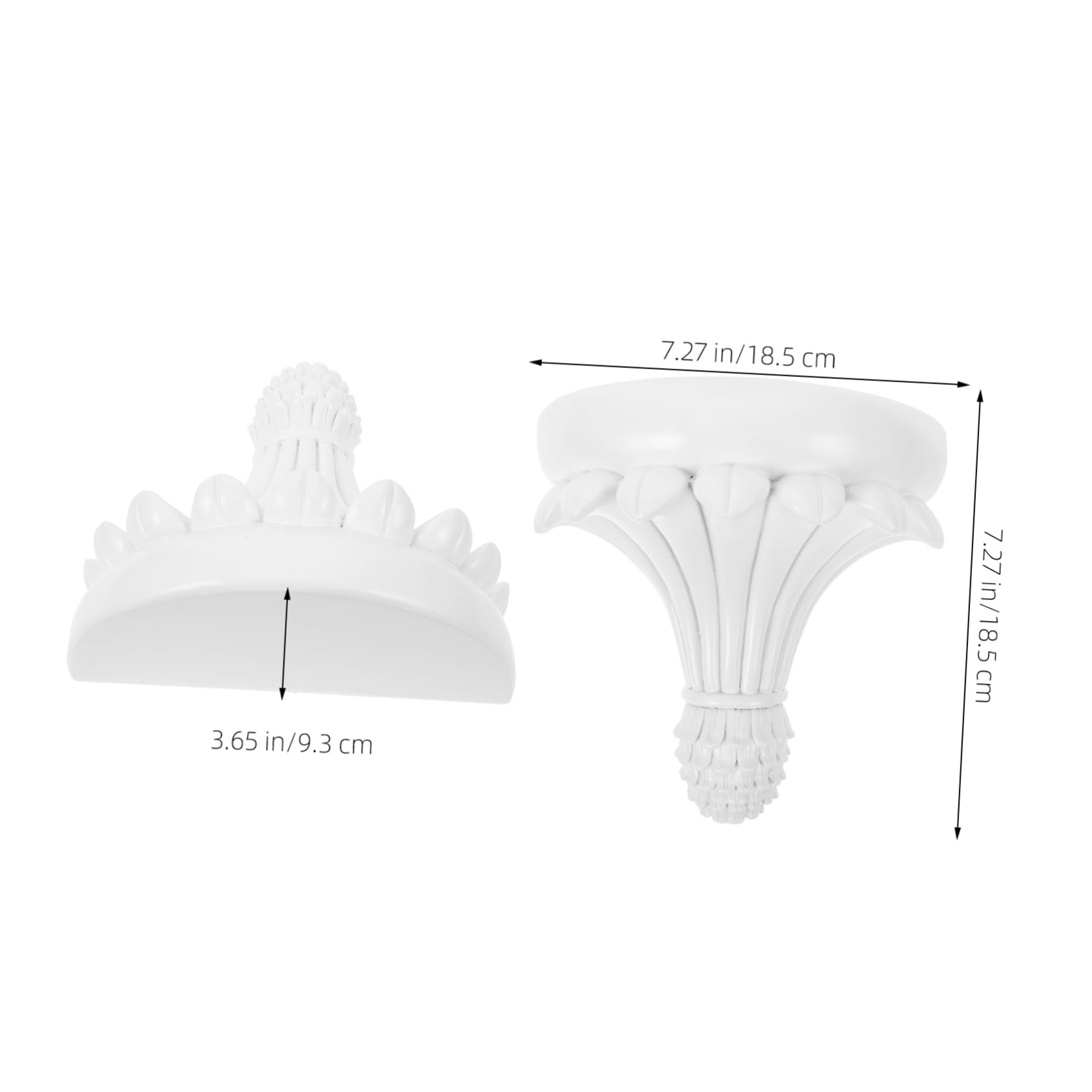 MAGICLULU Estante Flotante de Resina Blanco para Pared, Soporte Decorativo Europeo Gran Capacidad de Carga, Adecuado para Macetas y Plantas en Salón