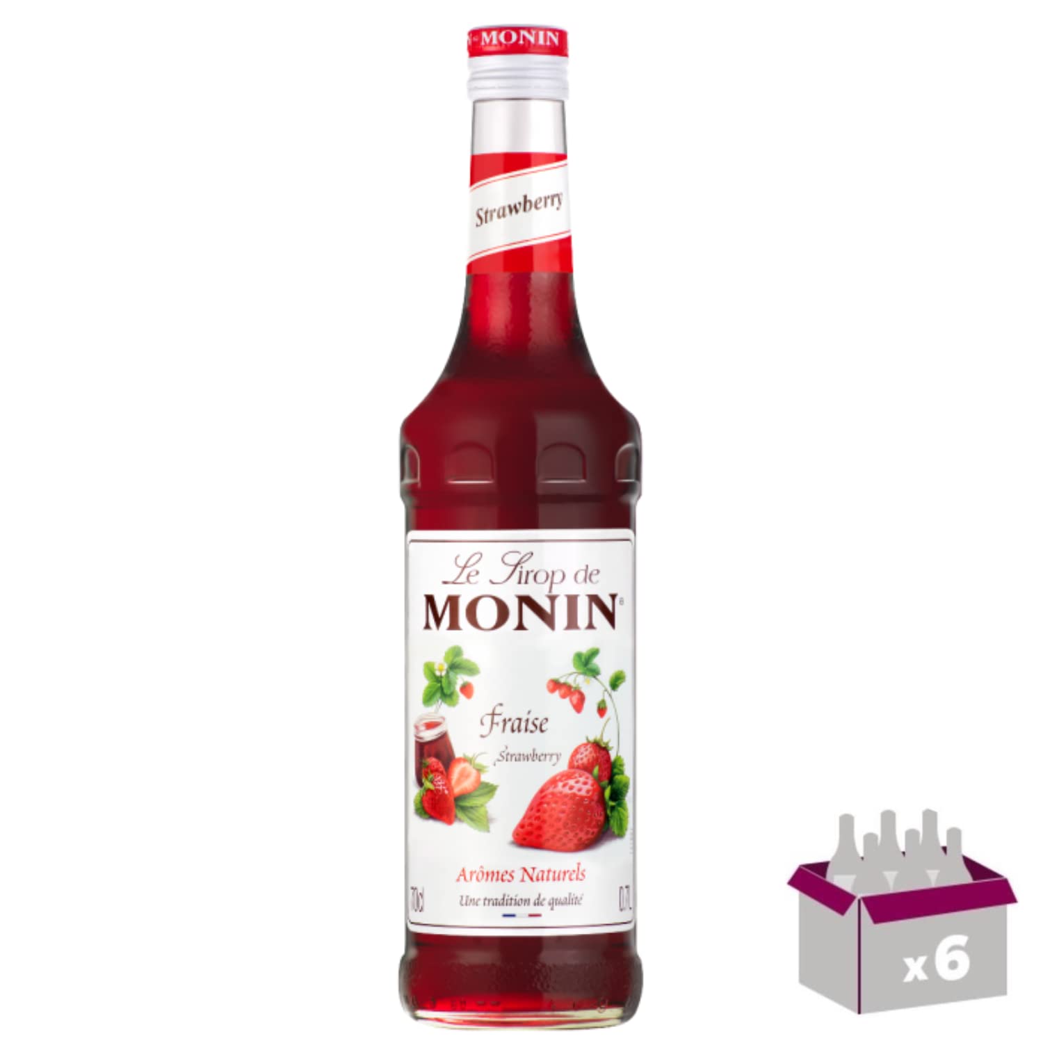 Lot de 6 Sirop - Fraise - 1L