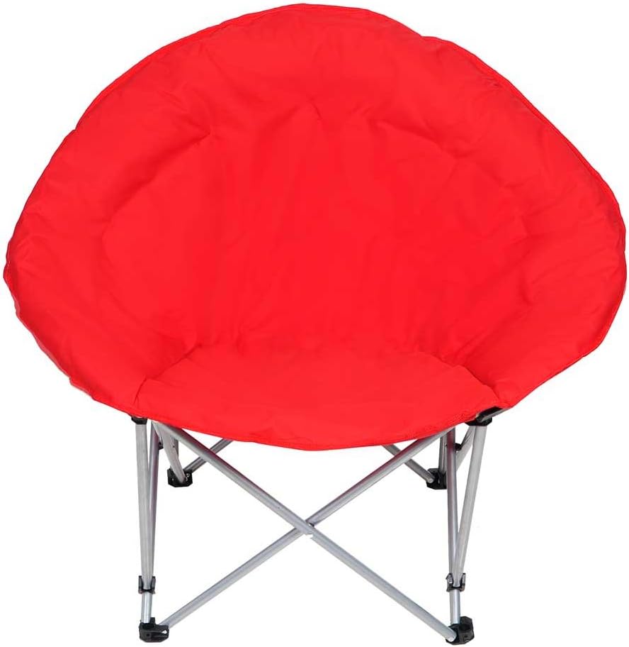 Oversize Foldable Padded Moon Chair Red