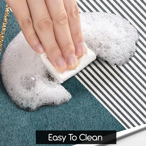 Image of Yellow Weaves- Non-Slip Kitchen Floor Mats, Water Absorbent, Rugs,Standing Rubber Mats for Kitchen, Office, Sink and Laundry Room, Multicolor (Pack of 2)