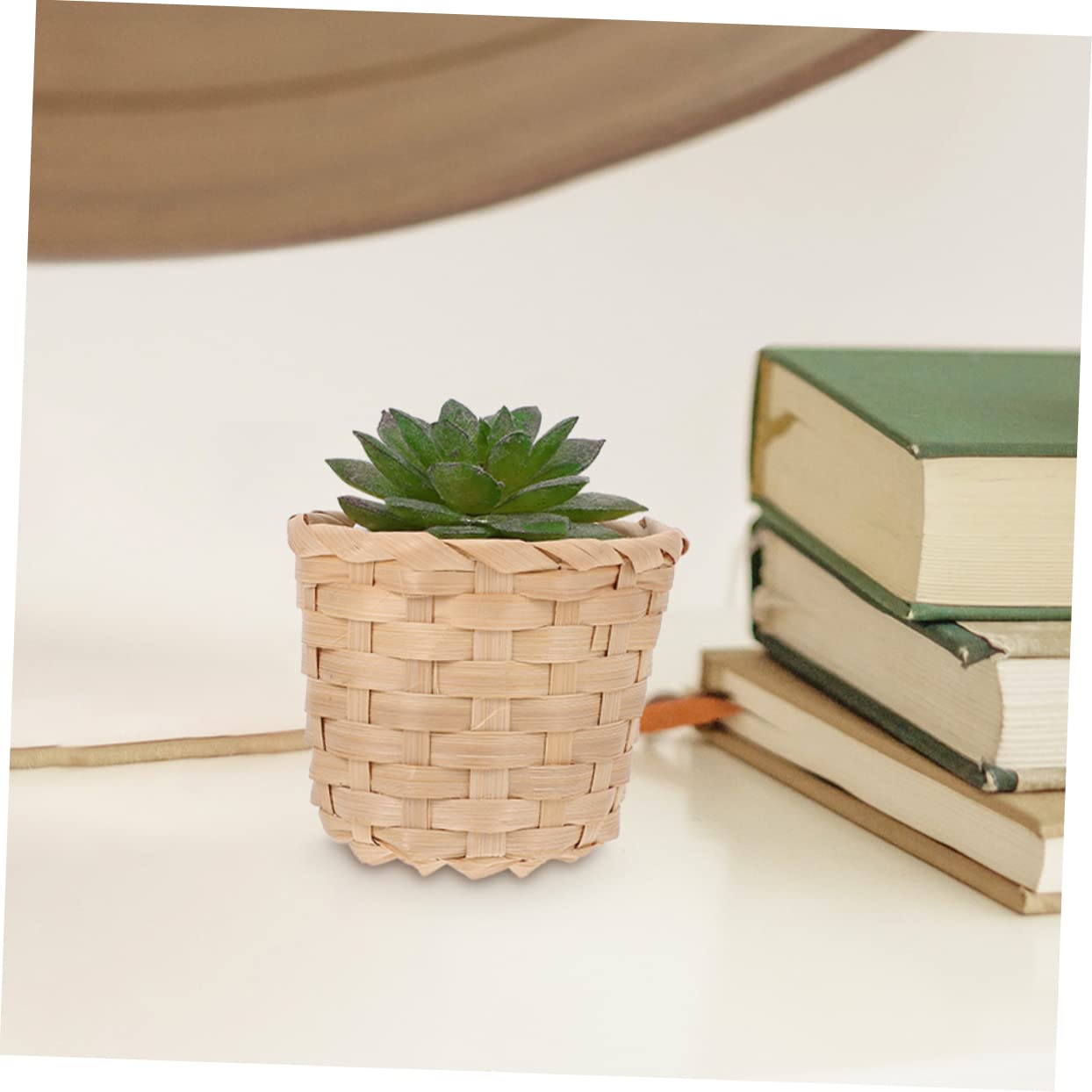 Utility Bamboo Storage Basket With Lid Hand Woven Organizer Box For Living Room - View #7