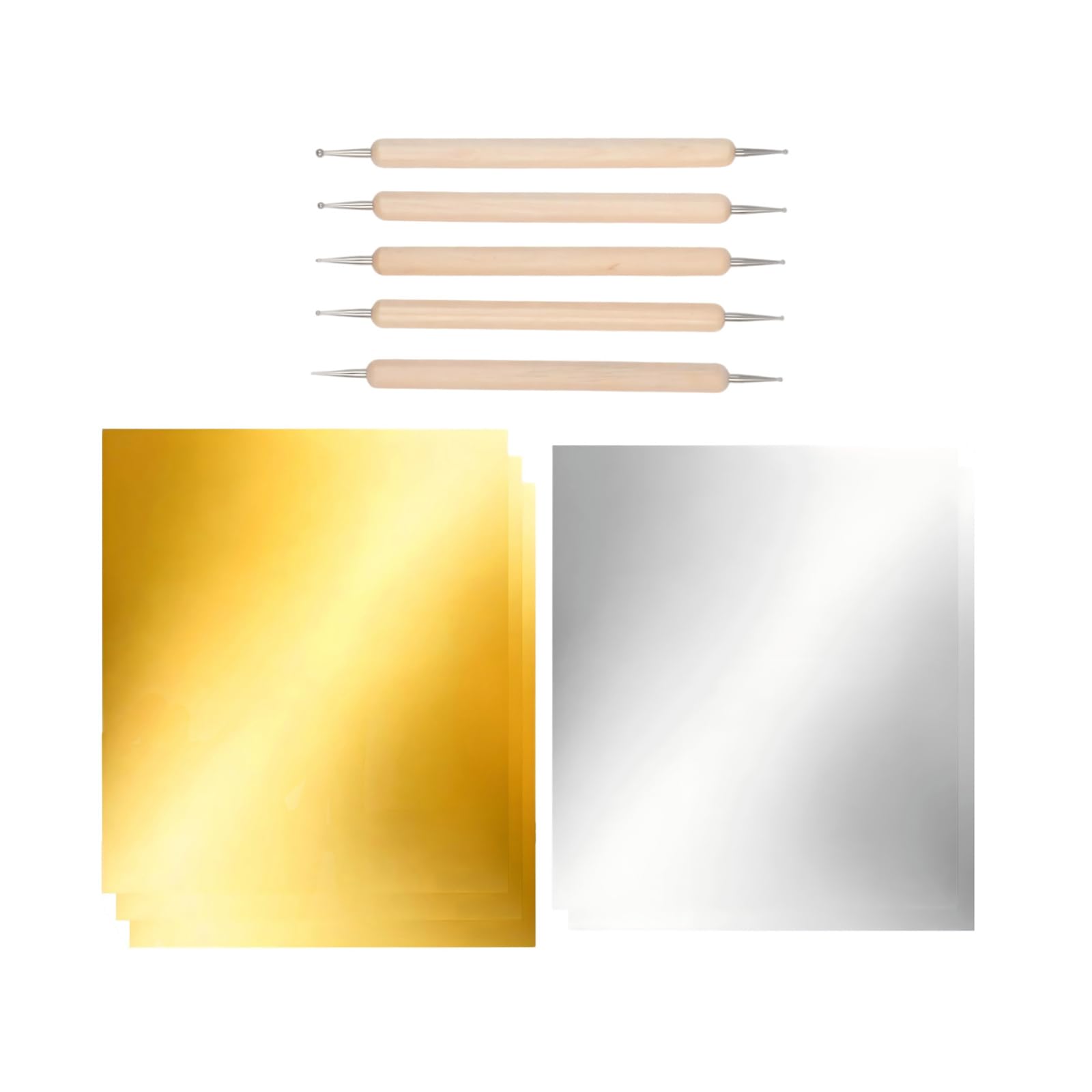 Kaeltsyn 30x30cm Embossing Foils Pack for Painting and Decoration with Sturdy Aluminum Materials Decorative Foil