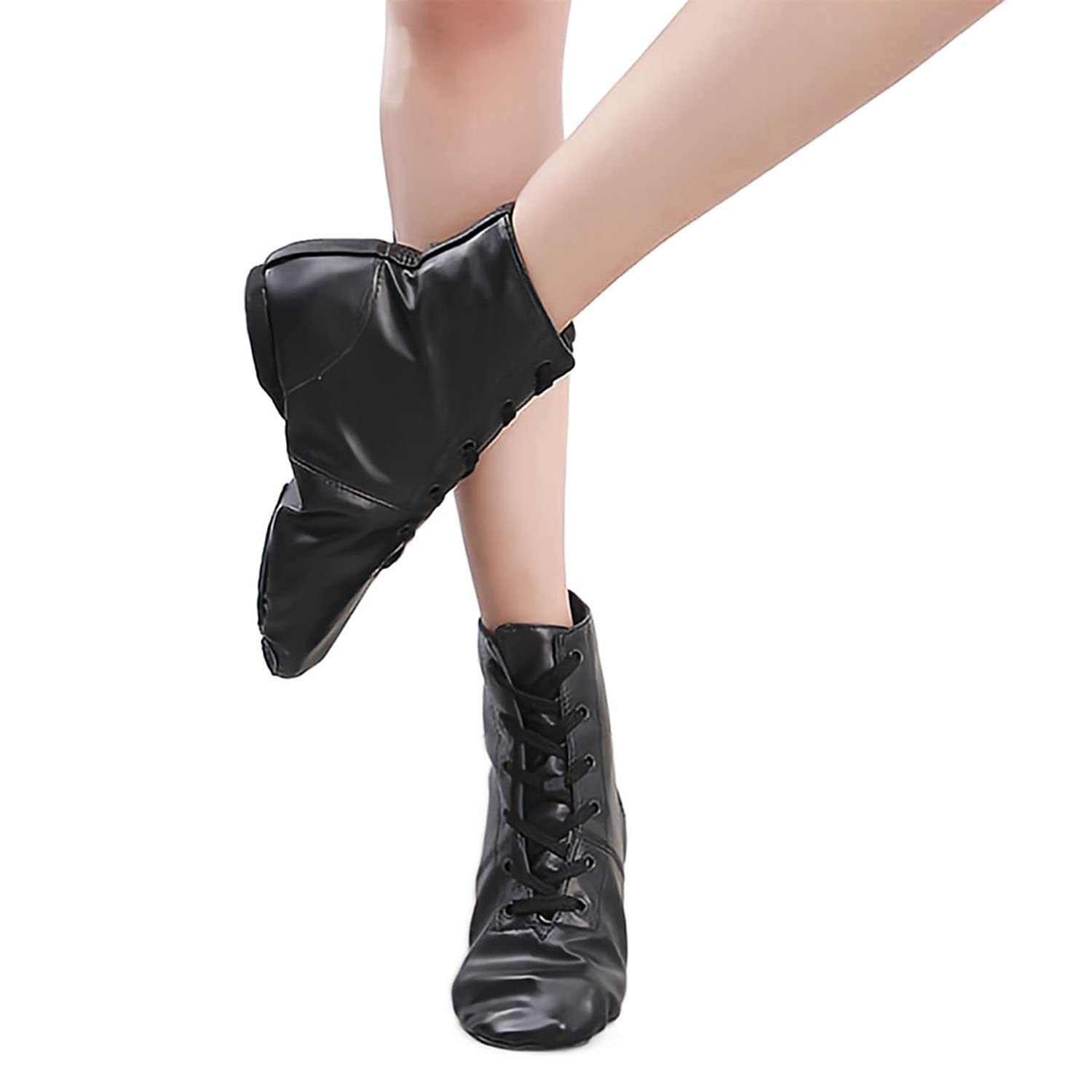 Zapatos de Ballet Zapatillas Danza PU Cuero Comodos Adultos Zapatillas Baile Moderno Salon Jazz Gimnasia para Mujer