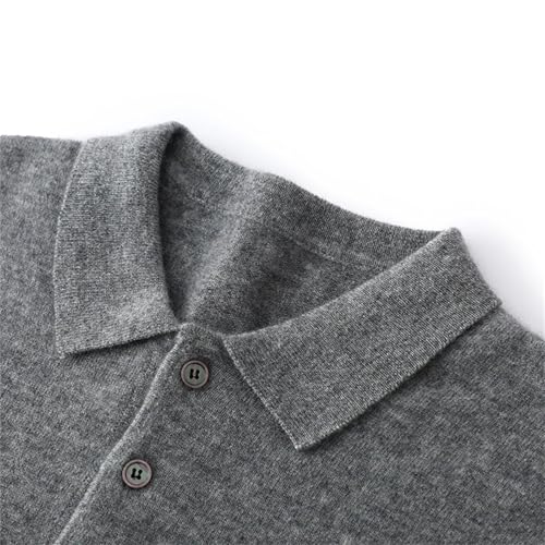 Men's Long Sleeve Cashmere Knitted Pullover Solid Color Sweater Casual Business Top2