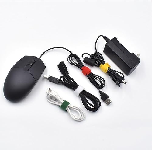 Miniatura 8 de 80 bridas de cables de fijación reutilizables, lazos ajustables de gancho y bucle, lazos multiusos para organización de cables, envolturas de cables