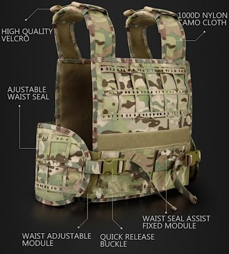 Armadura de combate del ejército con sistema MOLLE transpirable 4