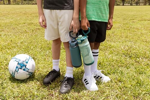 Image of ZULU Powerfill Pro 18oz Kids Stainless Steel Water Bottle with Quick Fill Lid, Triple Wall Vacuum Insulated, Leak Proof Locking Lid, Sip & Chug, Reusable, BPA Free, Dishwasher Safe, Midnight Storm