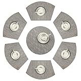 SHACOS Juego de 6 Mantelitos de cuña y 1 manteles Redondos 