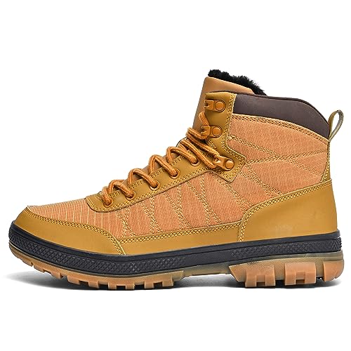 Wondamo Men's Snow Boots Lightweight Waterproof Winter Boots Fur Lined Anti-slip Cold Weather Shoes - Image 3