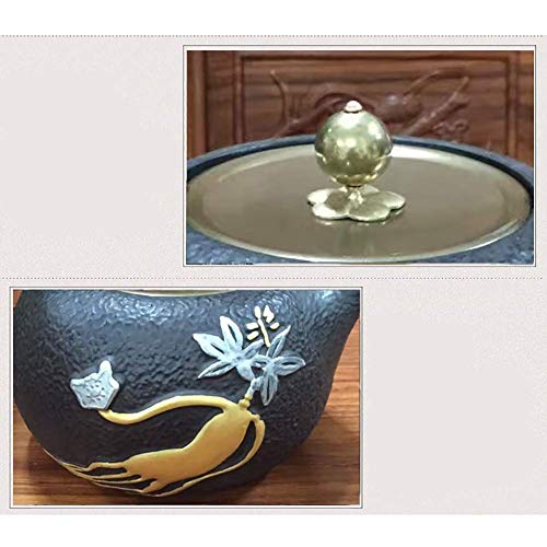 Con burbujas desmontables, tetera, tetera caliente, máquina de té perfecta, tetera grande, 1,2 L, juego de té retro… - Imagen 6