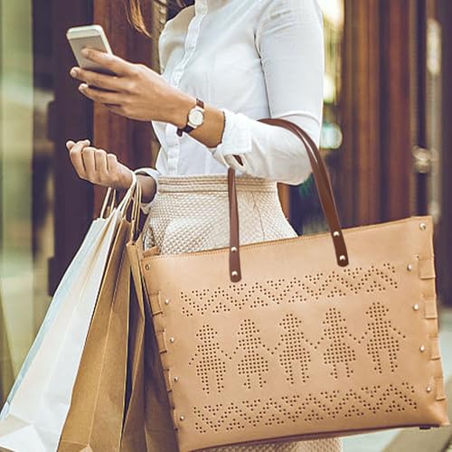 0XBIT Taschenhenkel, 4 Stück Lederriemen für Taschen, Weich und Fest, Handgefertigte Taschengriffe, Henkel für Taschen für Machen Sie Handtaschen, Umhängetaschen und DIY