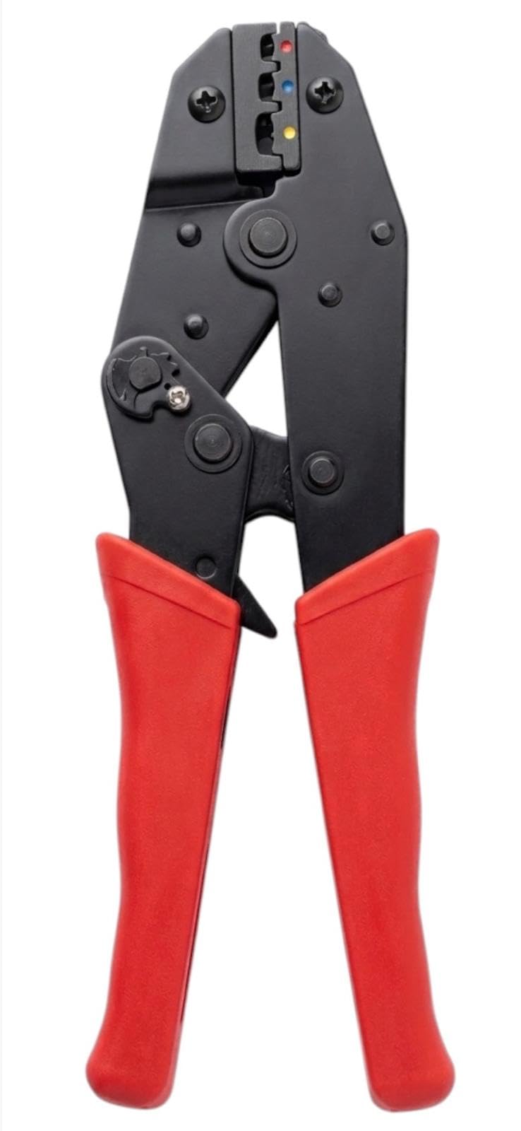 9" Ratchet Crimping Tool for Insulated Terminals – Professional Wire Crimper Plier for Electrical Connectors – Heavy Duty Ratcheting Wire Crimping Tool for 22-10 AWG Wire & Cable