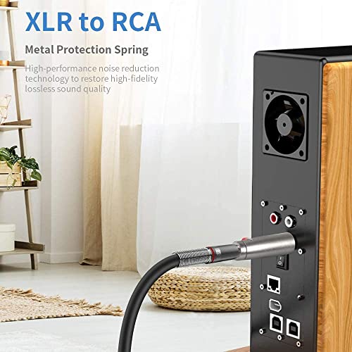 Image of MX XLR Male to RCA Female Converter A /V Jack Adaptor Audio Connector RCA to XLR Male Plug Cable Adapter(Pack of 2)