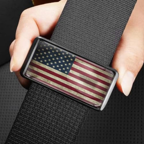 CLHMY 2PCS American Flag Car Seatbelt Adjuster car Universal Car Seat Belt Pads Cover for More Comfortable Driving Seat Belt Shoulder Strap