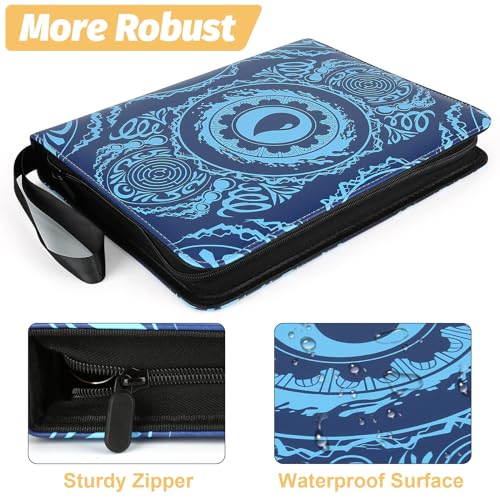 Image of 9-Pocket Card Binder for MTG,720 Double Sided Pocket PU Trading Collection Binder,Premium Collector Card Album for MTG,TCG,Yugioh,Game Cards(Blue)