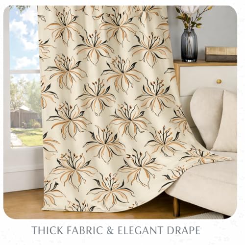 Image of STITCHNEST 'Whispering Gardens Series' Premium Heavy Polyester 100% Blackout Curtains 7 Feet Long Set of 2 | Door Curtain 7 Feet x 4 Feet | Perfect for Home Decor
