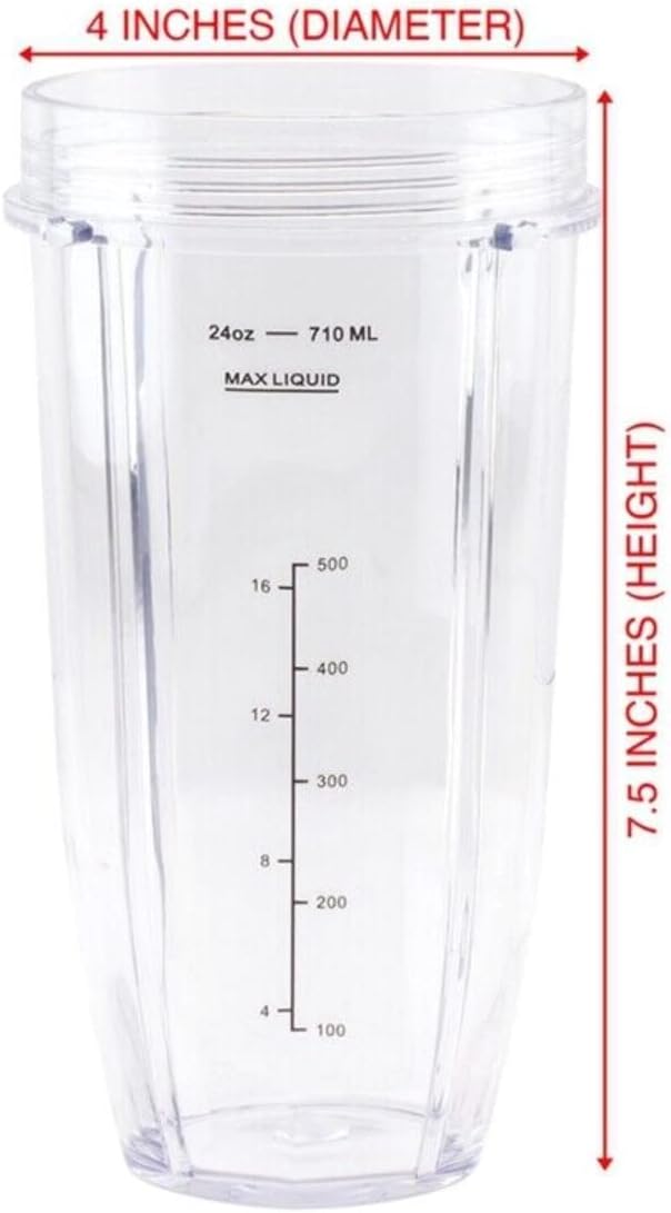 24Oz Cup and Extractor Blade assembly 710ml BL450-30 BL451-30 BL456-30 BL455-30 Regular Type Replacement Part New for Blender for Ninja