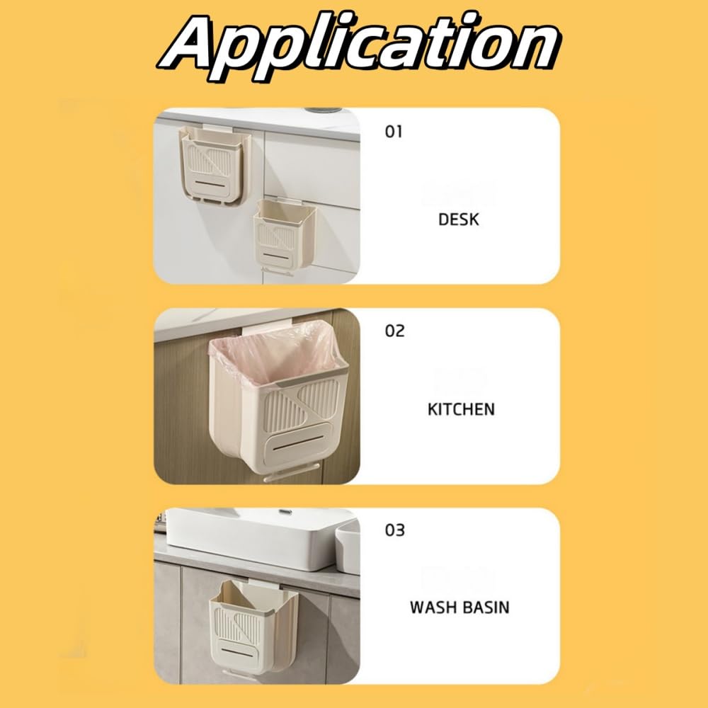 Pattumiera Sottolavello Pieghevole - Appendibile, Bianco, 2.4 Galloni - Foto 2