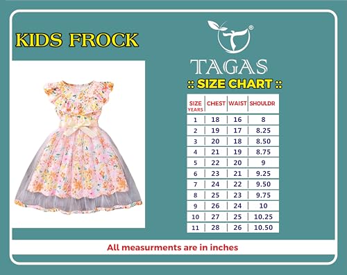Image of TAGAS Girl Swiss Dot Ruffle Trim Belted Dress || Bagy Girl Dress||Baby Frock ||Sleeveless Dress for Girls
