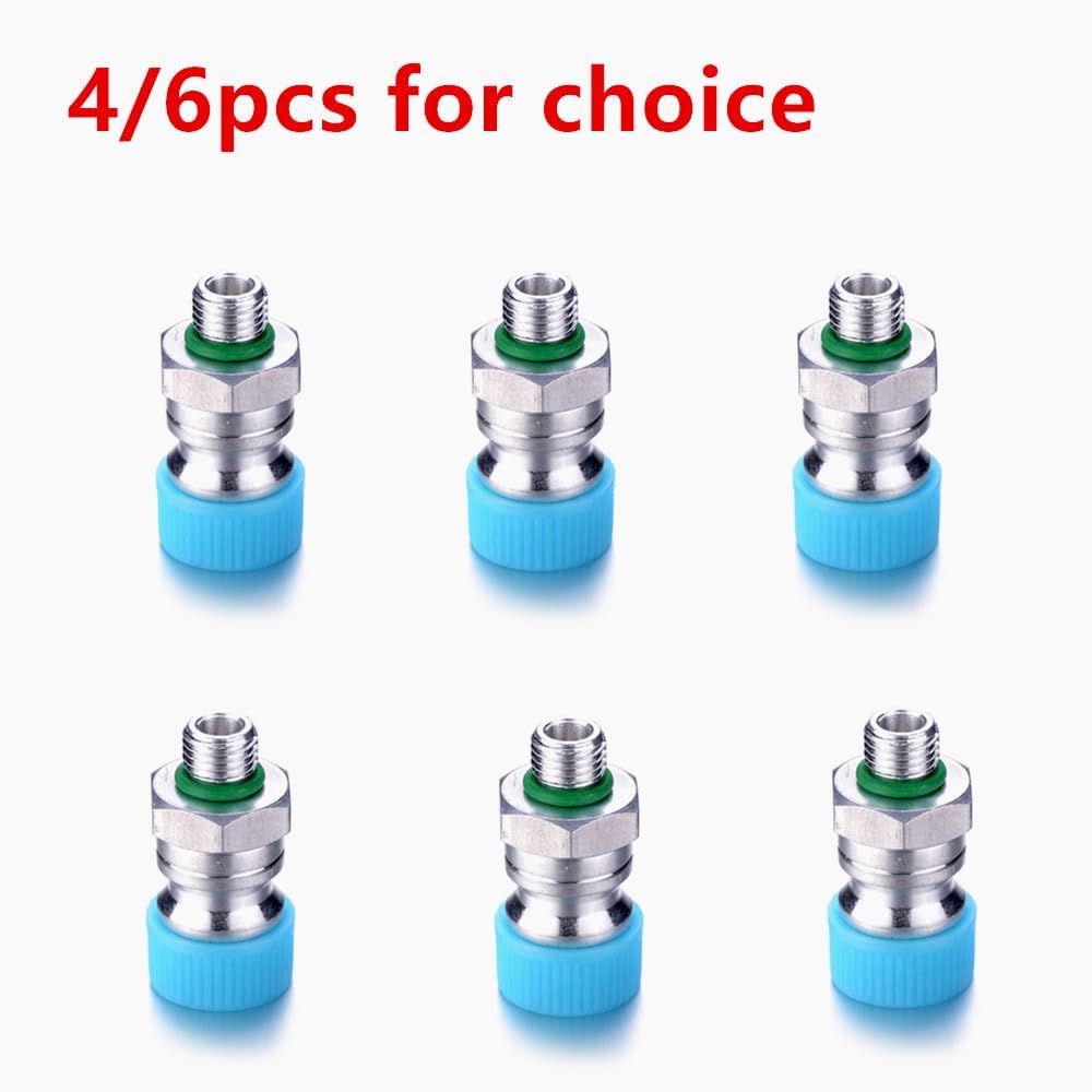 4/6pcs General Charging Valve Soldering onto Pipeline of Vehicle's Air-conditoner Tools R134a High Pressure for Car(6pcs)