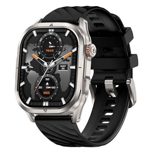 KOSPET Magic P10 Reloj Inteligente GPS, AMOLED Pantalla de 1,96'' Batería de 50 Días Smartwatch Deportivo con BT Llamadas, 24/7 Monitorización SPO₂/HRV/Sueño, Resistencia al Agua 5ATM (iOS/Android)