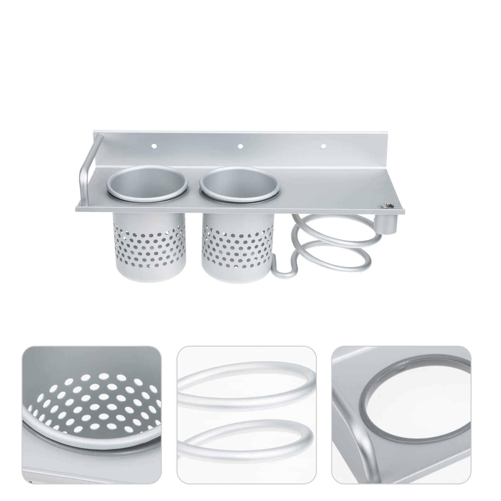 Cabilock Porta Asciugacapelli Organizzatore Per Strumenti Da Parrucchiere Mensola Da Parete Per Asciugacapelli e Piastra Design Semplice Per Bagno