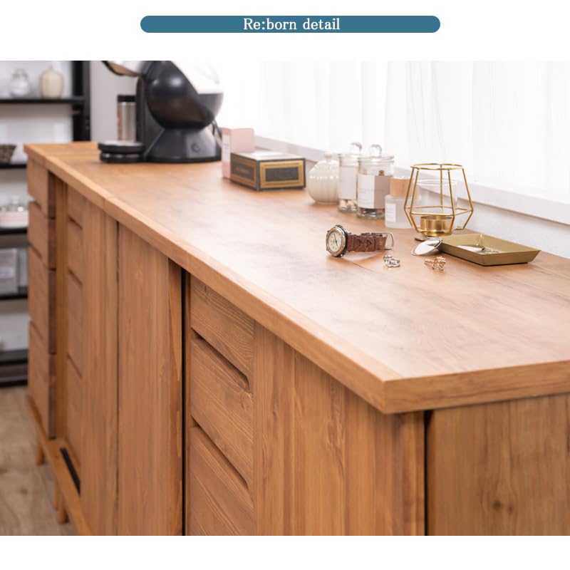 Amazon｜天然木がなす美しさ Re:bornシリーズ 国産 幅80 キャビネット