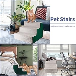 NAMSAN-Dog-Stairs-for-Small-Dogs-High-Beds-Self-Assembly-Pet-Steps-for-Small-Medium-Dogs-Cats-Non-Slip-Dog-Steps-for-Couch-Washable-Cover-122-Height-GreenGray - Cucciolini Doodles   NAMSAN-Dog-Stairs-for-Small-Dogs-High-Beds-Self-Assembly-Pet-Steps-for-Small-Medium-Dogs-Cats-Non-Slip-Dog-Steps-for-Couch-Washable-Cover-122-Height-GreenGray