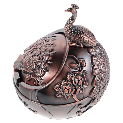 Cendrier de table vintage design paon, idée cadeau déco originale - 2