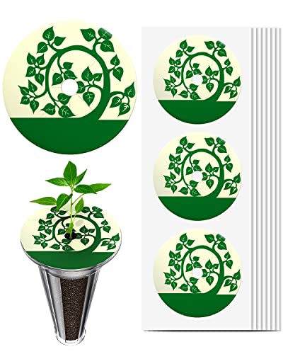 iDOO 102Pcs Seed Pot Labels Sticker PVC Round Peel and Stick Hydroponic Garden Label Plant Grow Basket Label