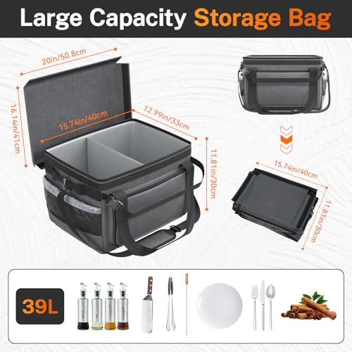 Panier de barbecue avec couvercle de protection contre insectes et vent - 6