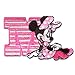 Ecusson - Minnie Mouse 'M' Disney - rose - 8x5cm - patches brode appliques embroidery thermocollant