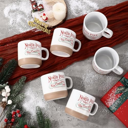 Set de 10 Tazas de Cerámica para Chocolate Caliente Navidad miniatura 7