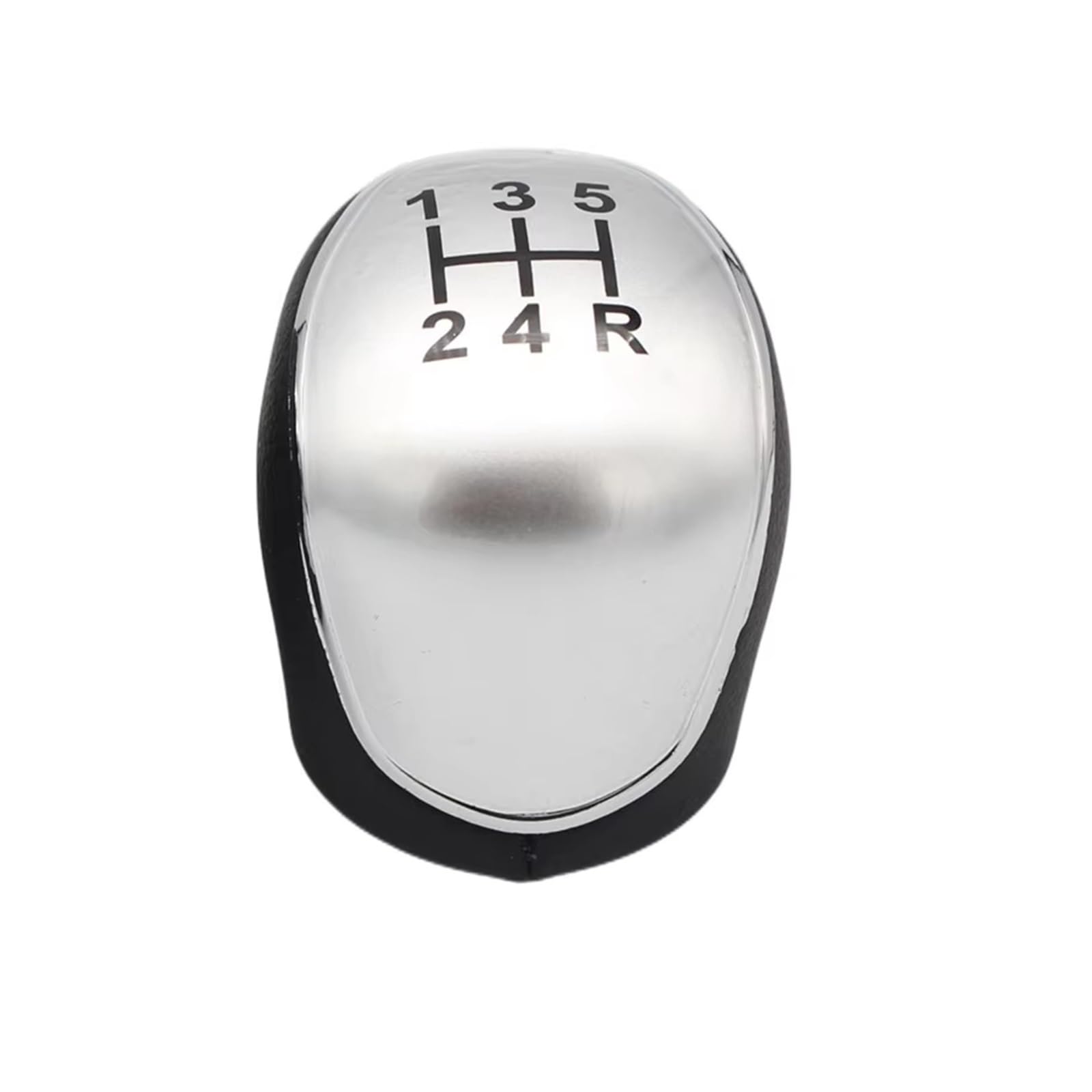 Qmtvfsrh 5 Speed Silver Knob Car Gear Shift Knob Manual Gear Shift Knob With Pu Gaiter Boot Cover For Mondeo 4 Mk4 Iv 2007-2014 Shifter Lever(5 Speed Silver Knob)