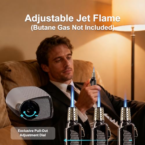 Encendedor a soplete ajustable resistente al viento miniatura 3
