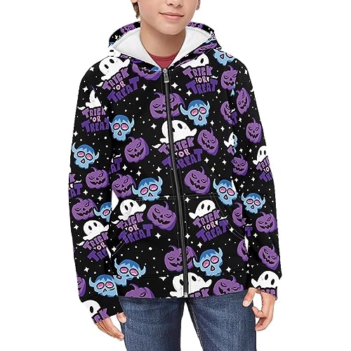 Kids Zipper Hoodie Boys Girls Zip UP Soft Sweatshirt Full Zip Jacket Hooded Pullover with Pockets3