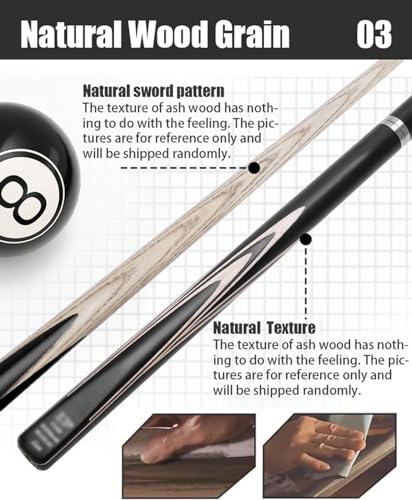 Taco de billar Pool Cue Stick para adultos 3/4 Split Snooker miniatura 4