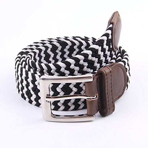 Image of Canvas Elastic Fabric Woven Stretch Multicolored Braided Belts
