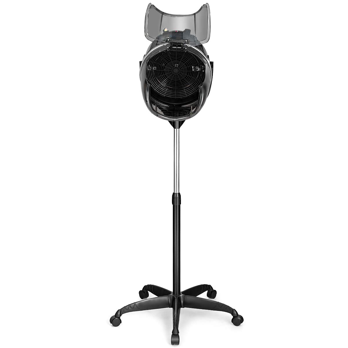 DREAMADE Casco Asciugacapelli Professionale in Piedi con Cappuccio Portatile Altezza Regolabile per Barbiere Salone Parrucchiere 1050 W, Temperatura 40-75 °C, Timer 0-60 Minuti, Altezza 125-160 cm