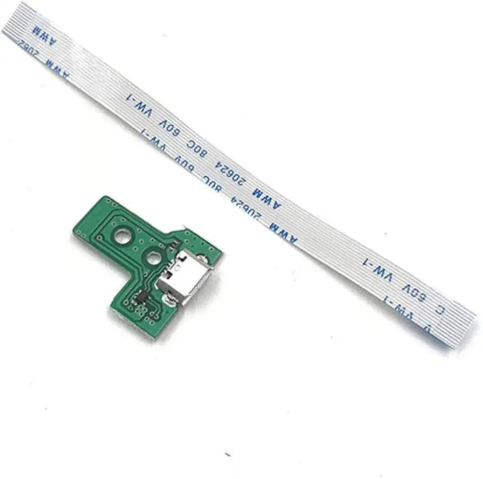 Porta de carregamento USB de substituição de 12 pinos, tomada de placa triangular, placa PCB com cabo de fita flexível de 12 pinos para controle PlayStation 4 JDS-030 PS4 1