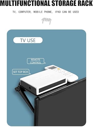 Miniatura 3 de Estante superior para TV de 2 parques, soporte para Apple TV, estante de almacenamiento de pantalla, soporte de TV flotante, estante de enrutador, 2