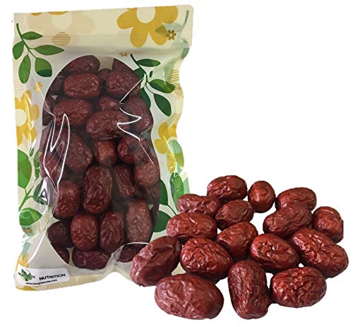 HerbsGreen - Dátiles rojos chinos seleccionados a mano, tamaño grande (1 libra)