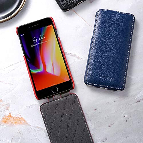 Walled King Vertical Open Genuine Leather Flip Phone Case Cover For New Iphone Se 4.7'' 2020 Real Cowhide Business Pouch Bags (Color : Red) #TOP3